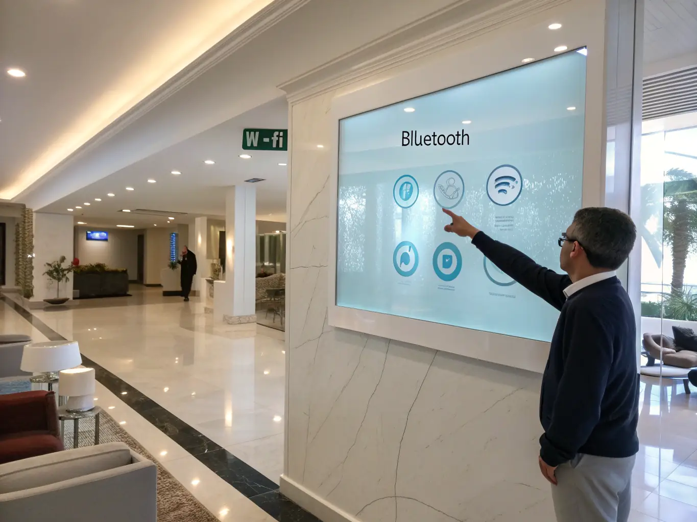 A detailed close-up of a smart glass panel showcasing invisible wiring and a clean, professional finish.